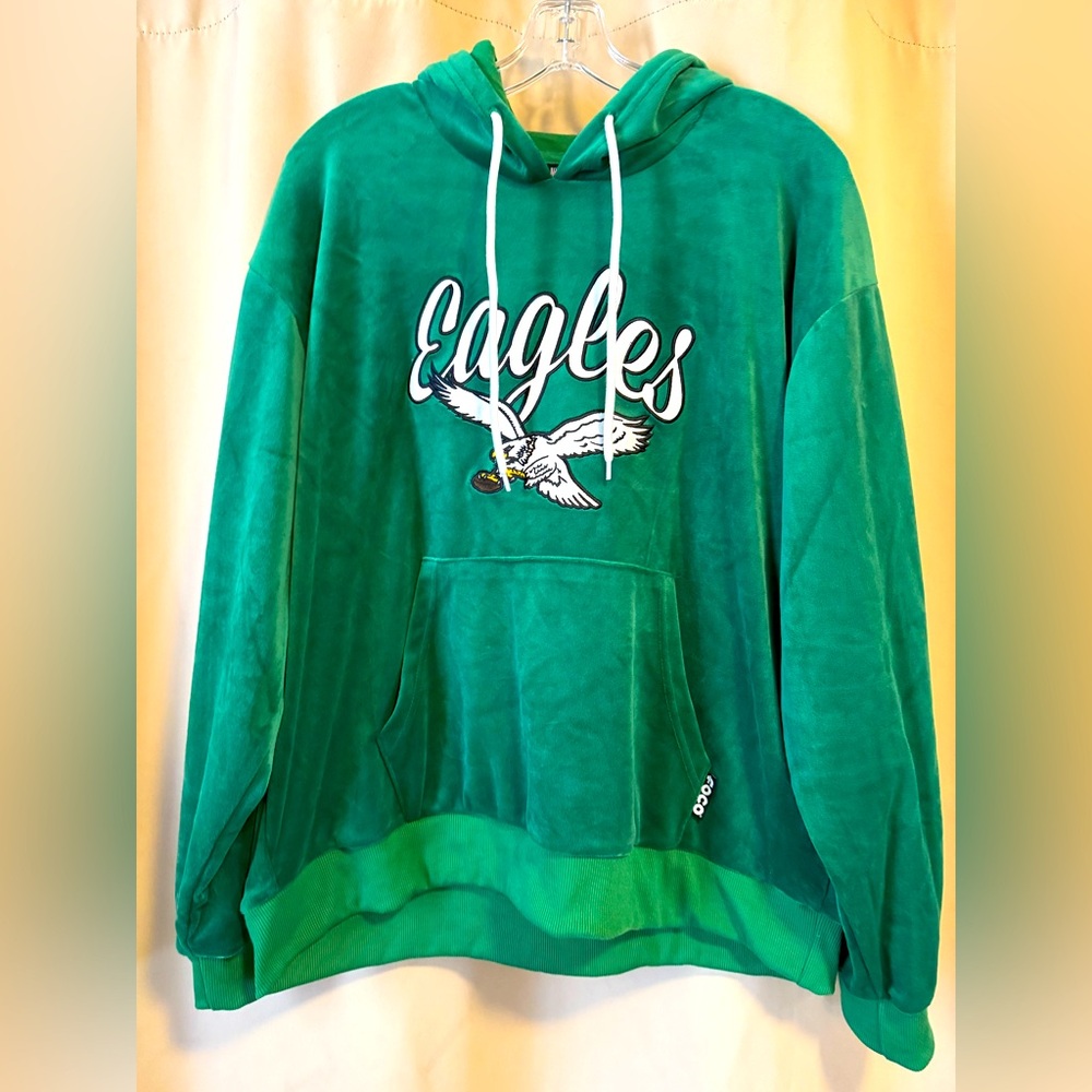 NFL official *EAGLES* velvet/velour Pullover Hoodie